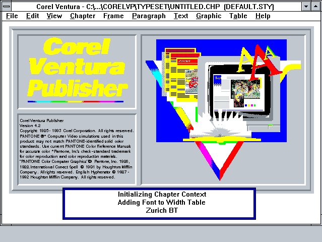 Ventura Publisher 4.2 - Splash